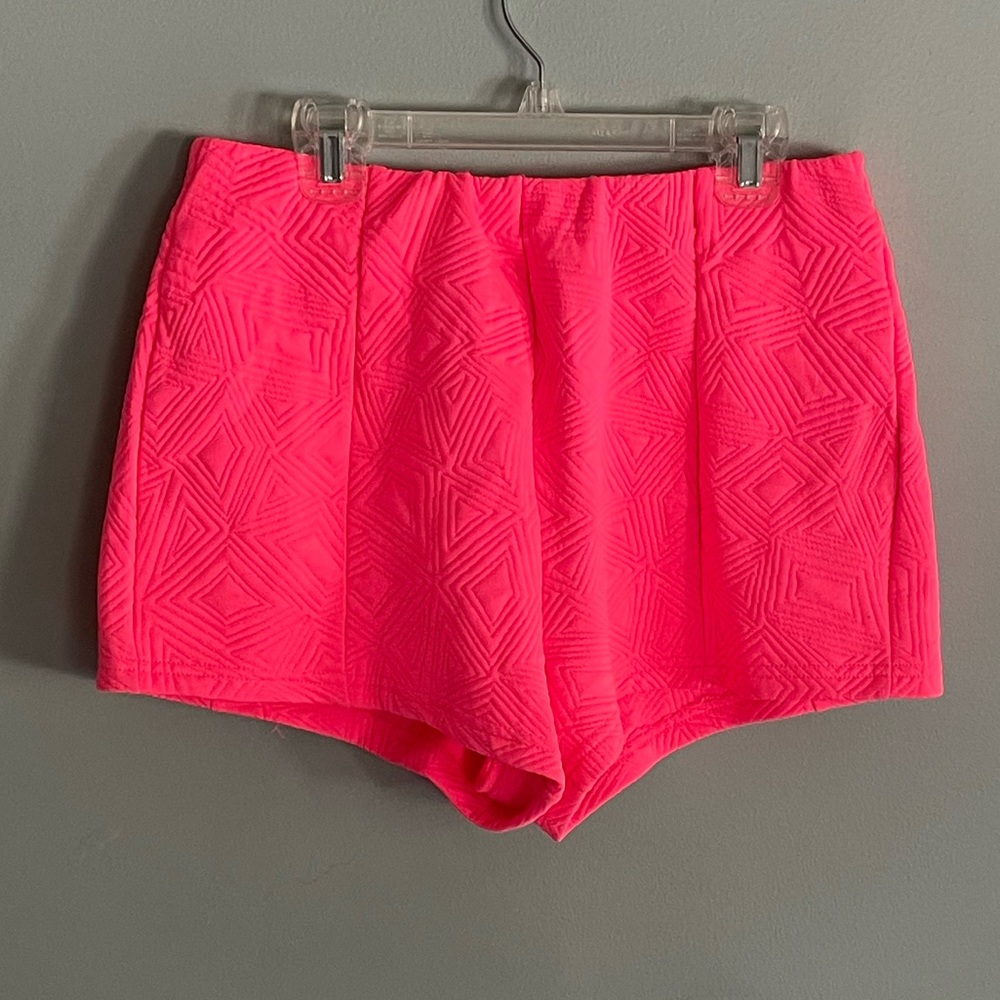 Hot Pink Textured Shorts